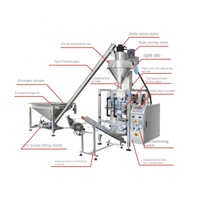 Machine d'emballage alimentaire multifonctionnelle automatique à scellage arrière pour sachets de café en poudre, bâtonnets et pochettes film