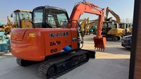 Mini-excavatrice Hitachi ZX60 d'occasion sans queue et à carrosserie arrondie à vendre, importée du Japon avec certification EPA