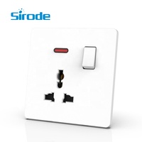 Série Sirod T7 norme britannique conception ultra-mince couleur blanche prise murale électrique multifonction à 5 broches pour la maison