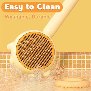 หวีสำหรับสัตว์เลี้ยง หวีขนแมว หวีทำความสะอาดขนลอยน้ำ หวีทำความสะอาดและนวดในตัว - Product Image 5