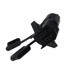 7 To 5 Pin Trailer <b>Plug</b> <b>Adapter</b> Black Ac Output For Car Connector Conversion - Product Image 2
