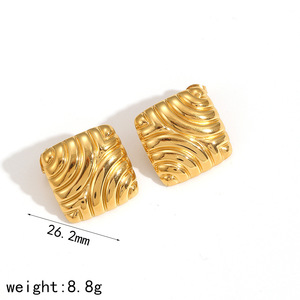 <b>Stud</b> <b>Earrings</b> Geometric Design Gold <b>Silver</b> Tone Fashion Jewelry For Women Lightweight Hypoallergenic <b>Earring</b> <b>Studs</b> - Product Image 4
