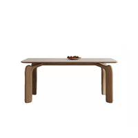 Ensemble table à manger antique italienne de luxe Mobilier de salle à manger moderne 6 places avec marbre artificiel pour hôtels
