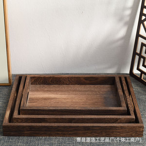 Rectangular Wooden <b>Tray</b> For <b>Tea</b> And Desserts Chinese Retro Style Minimalist Serving <b>Tray</b> Hotel Coffee And <b>Tea</b> Use - Product Image 2
