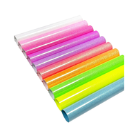 Efuncro Fluorescent Glitter Transfert de Chaleur Vinyle HTV Imprimable Lavable pour T-shirts & Vêtements Toutes Machines de Découpe Convient