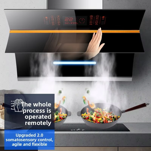 <span class=keywords><strong>Hotte</strong></span> <span class=keywords><strong>aspirante</strong></span> latérale noire haute puissance 900 mm, grande aspiration d'air, faible niveau sonore, extracteur de cheminée de cuisine - Product Image 3