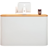 Comptoir de caisse, salon de beauté, salon de coiffure, comptoir de bar, réception d'hôtel minimaliste moderne avec éclairage LED, matériau MDF
