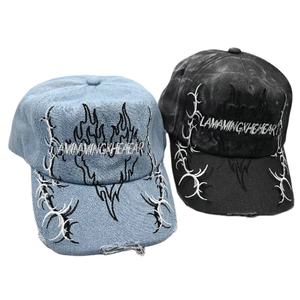 Cappello da Baseball a tesa curva Vintage con Logo personalizzato stile lavato stile stile stile stile stile stile stile stile stile stile da Baseball Streetwear Golf all'aperto cappelli da papà in difficoltà - Product Image 1