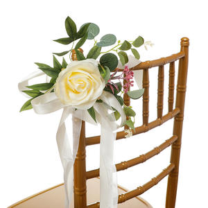 Arreglo de Flores Artificiales para Decoración de Sillas de Boda, Decoración de Pasillos y Bancas, Decoración Floral para Sillas de Boda - Product Image 6