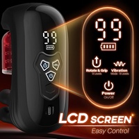 360 °   Vibrateur masculin Licking Glans avec 9 modes de rotation, de serrage et de vibration, jouet d'entraînement pénien, masturbateur, jouets sexuels pour adultes