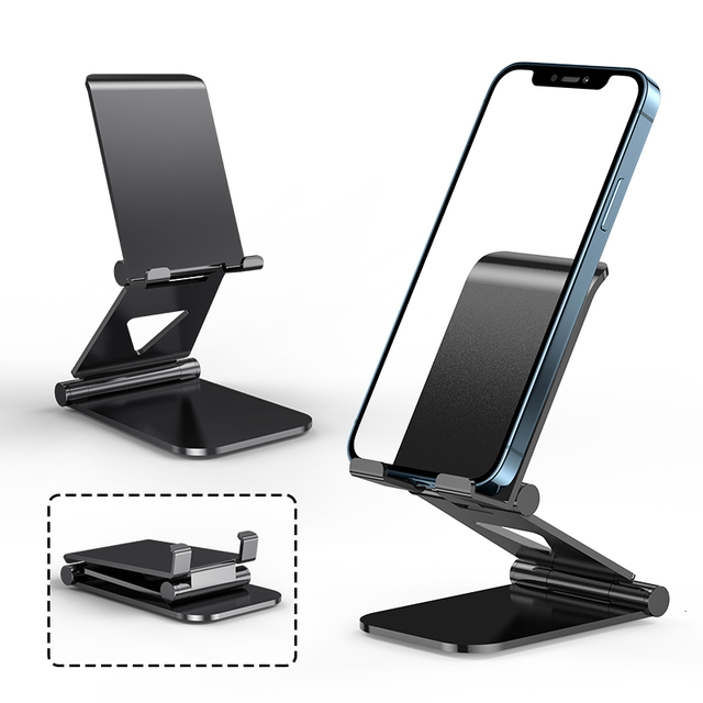 Durable Portable Mobile Phone Desktop Stand Metal Foldable Mobile Stand Aluminum