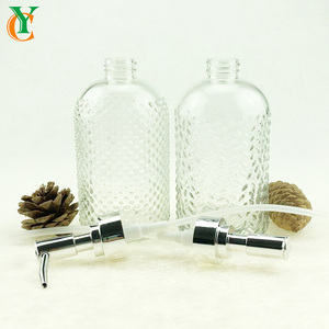 400ml Frasco de Vidro Flat-Shaped com Tampa Bomba 14OZ Atomizador Garrafa para Sabonete Líquido - Product Image 5