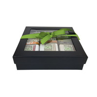 Ensemble de thé en carton rigide biodégradable avec boîte cadeau, théière, tasses, gaufrage, pelliculage mat, revêtement UV et fermeture magnétique