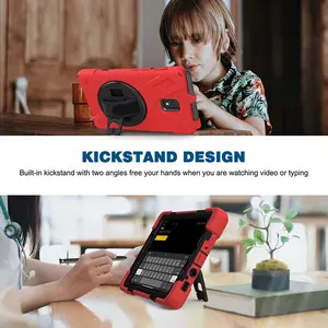Trẻ Em Silicone Bumper Xoay Dây Đeo Tay Fold Đứng Bút Chì Khe Cắm 8 Inch Thông Minh Tablet Trường Hợp Đối Với <span class=keywords><strong>Samsung</strong></span> <span class=keywords><strong>Tab</strong></span> Hoạt Động <span class=keywords><strong>3</strong></span> t570 T575 2020 - Product Image 6