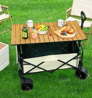Chariot de plage robuste à grande capacité, chariot utilitaire pliable, chariot d'extérieur, chariot portable pour le jardin, le camping, les courses