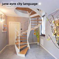 Escalier en colimaçon rotatif moderne pour intérieur, style loft européen, simple, en acier et bois, personnalisable, à monter soi-même, pour usage domestique