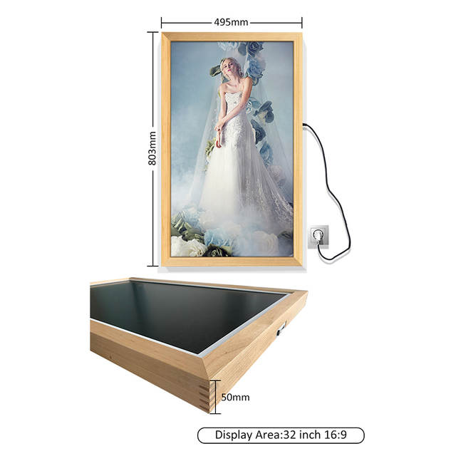 32 Inch OEM 4K Digital Photo Frame with Touch Screen Video Playback Clock NFT Art Display
