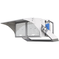 Projecteur LED modulaire 300W-2400W 150LM/W IP67 avec visière réglable, CRI élevé, étanche, puces Samsung/Lumileds, contrôle de la luminosité