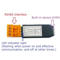 Sensor Suhu dan Kelembapan DS18B20/NTC/AHT20 RS485 Terintegrasi Modbus RTU Monitor untuk Layar Konfigurasi Panel Sentuh PLC