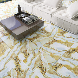600x600 mét hiện đại tráng men đánh bóng Sứ sàn gạch bóng kết thúc thiết kế hiện đại bề mặt đá cẩm thạch với vàng mạ sang trọng gạch - Product Image 2