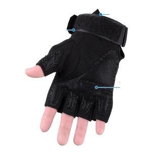 Guanti tattici a mezze dita all'ingrosso per allenamento in palestra per esercizi di Fitness a casa attrezzature per la difesa personale a compressione - Product Image 5