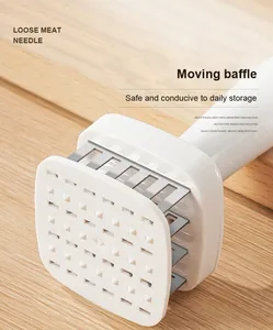 Dispositivo automático de 24 agujas de acero inoxidable para desvenar carne, para bistecs y tendones, ideal para cocina y preparación de alimentos. - Product Image 6