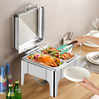 Liantong Fabrikneues Design Elektrischer Quadratischer Edelstahl-Speisenwärmer für Hotelbuffets, 6 Liter Chafing Dish