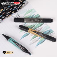 GENVANA OEM ODM Vente en gros – Lot de 60 marqueurs d'art à double pointe à l'alcool – Prix usine en gros – Marqueurs à double tête pour le dessin