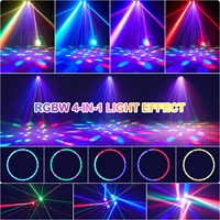 UKING 4 bras LED Laser Moving Head Light DMX512 RGBW DJ Stage Effects Lights pour mariage, fête, discothèque, KTV, club de mariage