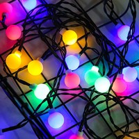 Guirlande lumineuse LED 3D RGBW 3000K 6000 lm en forme de boules de Noël, étanche IP44, givrée, 1,5m-100m, pour décoration de mariage et de fêtes