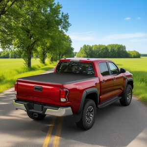 Cubierta de lona plegable triple para caja de camioneta Toyota Tacoma de 5' (negra, impermeable, plegado rápido) - Accesorio para camioneta - Product Image 2