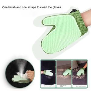 Köpek banyo kedi penye malzemeleri için tarak şamandıra saç kaşıntı masajı ile çevre dostu plastik Pet temizlik eldiveni - Product Image 5