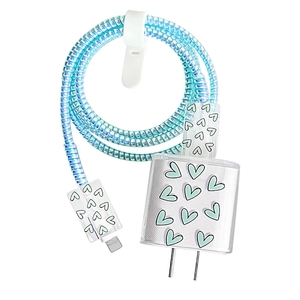 Custodia cuore colorato per <span class=keywords><strong>Apple</strong></span> 18W/20W US custodia per la testa del caricatore veloce per <span class=keywords><strong>iPhone</strong></span> 14/13/12 cavo dati tipo C custodia di protezione del cavo - Product Image 1