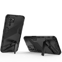 Coques de téléphone en TPU+PC antichoc de conception blindée en gros pour la série OPPO RENO6 Z avec béquille, coque arrière de téléphone portable en vrac