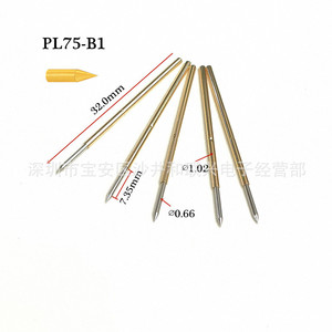 หัววัดทดสอบ Pl75-B1 ขนาด 32.0 มม. พร้อมสปริงพินขนาด 1.02 มม. และรูเจาะขนาด 7.35 มม. สำหรับการวัดทางอิเล็กทรอนิกส์ - Product Image 1