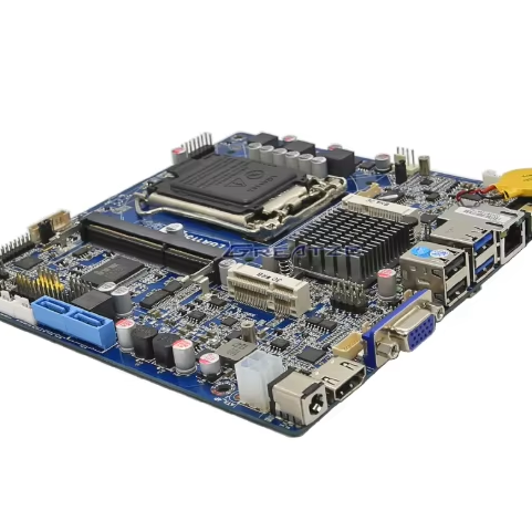 DC Powered ITX-H81 Ultra-Thin Industrial Motherboard, Supports 4th Gen I7/i5/i3 CPUs, 8 USB Ports, 2 COM Ports