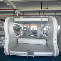 Catamarán Inflable de Lujo Grande para 4 a 6 Personas, Catamarán Inflable Eléctrico de 3m 4.5m con Toldo