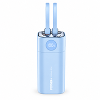 Batterie externe portable 20000 mAh avec câble intégré double, affichage LED, charge bidirectionnelle USB-C, options 22,5 W, 35 W, 65 W