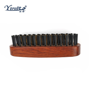 Cepillo para zapatos de madera Yinste con cerdas de pelo de cerdo para eliminar manchas, para uso doméstico. - Product Image 3