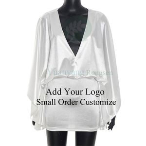 Robe mini pour femme en velours tricoté, col en V sexy, manches mi-longues, nœud unique sous la poitrine, pour l'automne et l'hiver - Product Image 3
