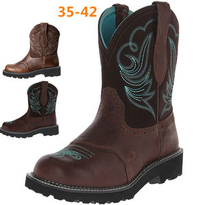 Wholesale Classical Design <strong>Women</strong> <strong>Cowboy</strong> <strong>Boots</strong> Handsome Western <strong>Boots</strong> Fashion Design <strong>Round</strong> <strong>Toe</strong> Slip on <strong>Cowboy</strong> <strong>Boot</strong> - Product Image 1