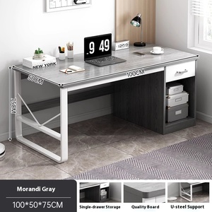 现代简约电脑桌椅组合家庭办公面板风格卧室学习桌 - Product Image 6