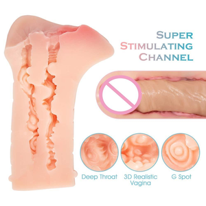 Magasin pour adultes en gros, gobelet d'avion en <span class=keywords><strong>latex</strong></span> à double canal pour la masturbation masculine, jouet sexuel pour la masturbation masculine - Product Image 3