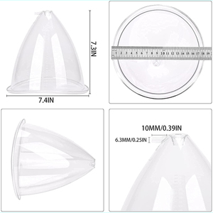 2 pezzi accessori per macchina per <span class=keywords><strong>terapia</strong></span> sottovuoto per tazza Set massaggiatore a forma di raschiatura del corpo per il sollevamento dei glutei e il miglioramento del seno - Product Image 5