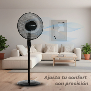 Ventilatore a piedistallo 165RNG 50W Nero 3 velocità Base rotonda - Product Image 3