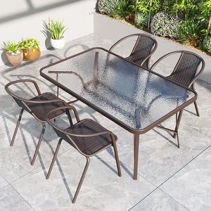 Outdoor <strong>Patio</strong> <strong>Table</strong> and Chair Set Waterproof and Sunscreen Leisure Furniture - Product Image 4