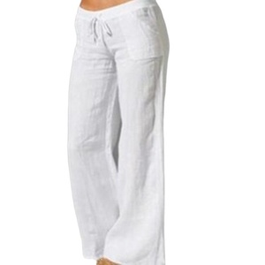 Pantaloni Yoga Svasati da <span class=keywords><strong>Donna</strong></span> in Cotone <span class=keywords><strong>Lino</strong></span>, Stile Casual Europeo Americano, Vita Media, Arricciati, Morbidi, per Forniture Transfrontaliere - Product Image 5