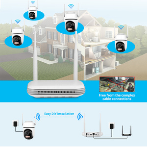 Système de caméra de sécurité sans fil ICSee 8CH pour extérieur, <span class=keywords><strong>kit</strong></span> NVR, <span class=keywords><strong>surveillance</strong></span> vidéo P2P, système de caméra CCTV, <span class=keywords><strong>kit</strong></span> <span class=keywords><strong>Wifi</strong></span>, maison 4CH - Product Image 3