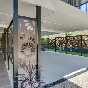 Custom Eco-Friendly Villa Garden Decorative Laser Cut Metal Balcony Screen For Building Farming Outdoor Gate Wall Panel