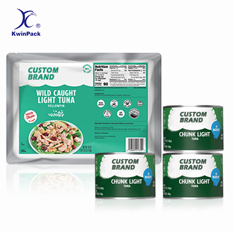 Пакеты из майлара для хранения продуктов с квадратным нагревом, термогерметизируемая сумка из майлара для длительного хранения тунца, морепродуктов, реторты